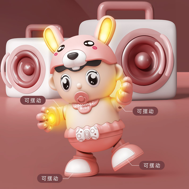 Transfronterizos juguetes eléctricos para niños cantando bailando iluminación infantil lindo bebé robot eléctrico de una sola pieza entrega al por mayor