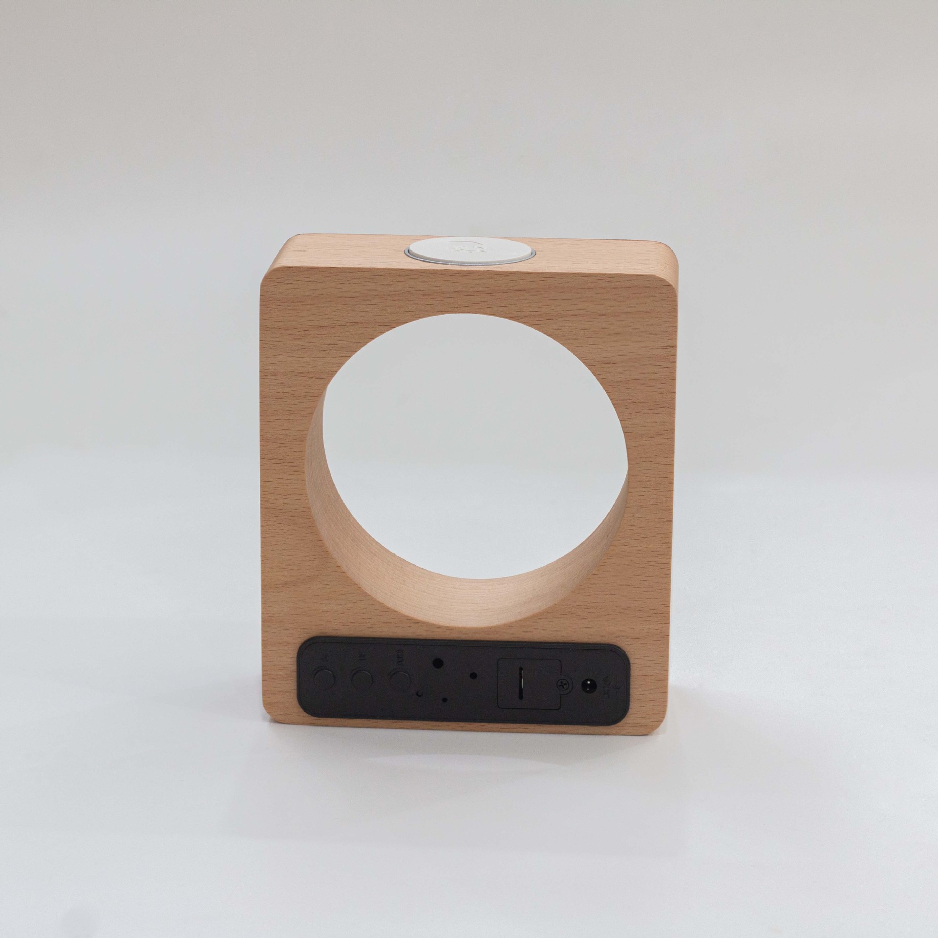 Fábrica al por mayor LED reloj de madera control de voz electrónica reloj despertador cuadrado creativo Luna reloj de madera