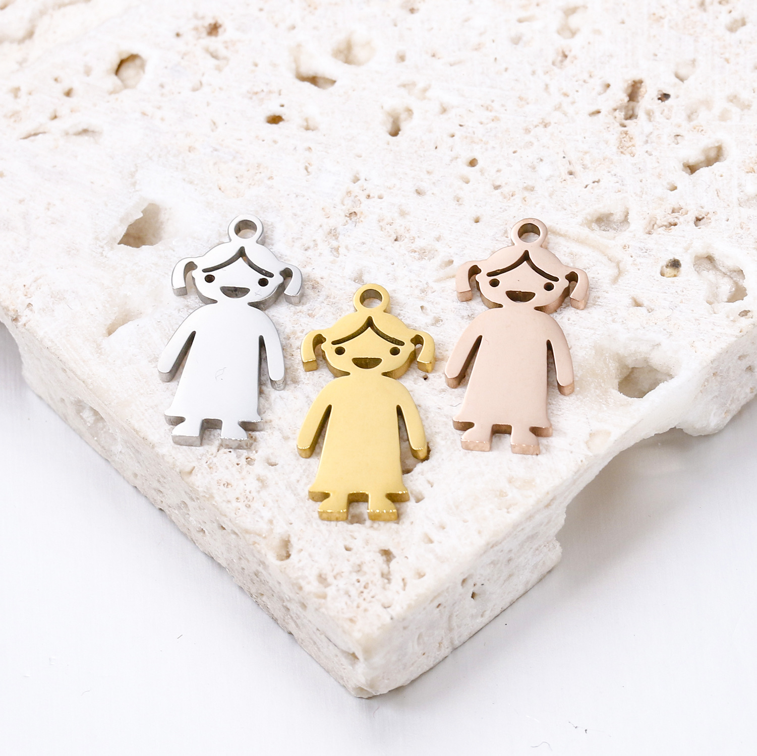 7g Weight Pendant Jewelry Making Type 10 * 20mm Jewelry Making Size DIY Jewelry Accessories Classification 5 PCS/Package Quantity 304 Stainless Steel Material Human, Animal Pattern All Seasons Season Plating Design Basic, Simple Style Style 5 PCS/Package 10 * 20mm 304 Stainless Steel Human Animal Pendant 2