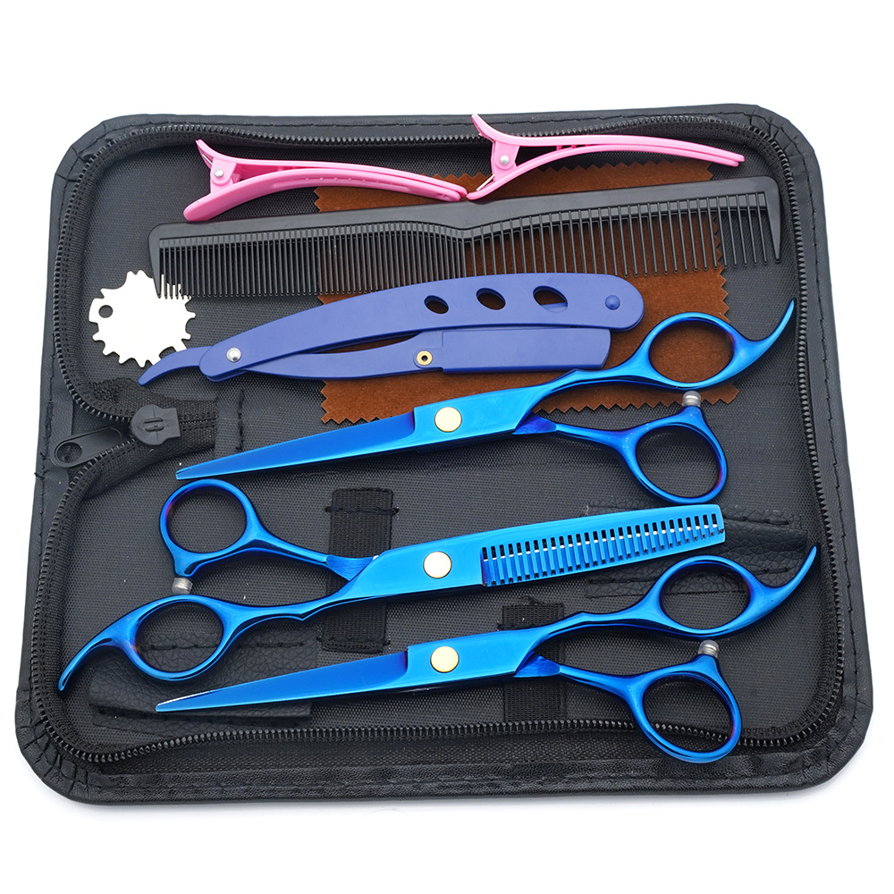 Estilista profesional, tijeras de corte de pelo, corte de pelo, corte de pelo, corte de pelo, corte de dientes fino, juego de corte de belleza con flequillo especial para peluquero
