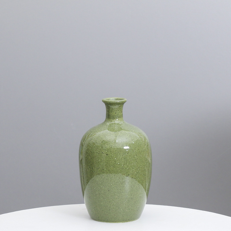 Hogar creativo pequeño jarrón sala de estar de escritorio arreglo de flores decoración florero de cerámica suave arreglo de flores secas Comercio exterior Exportación