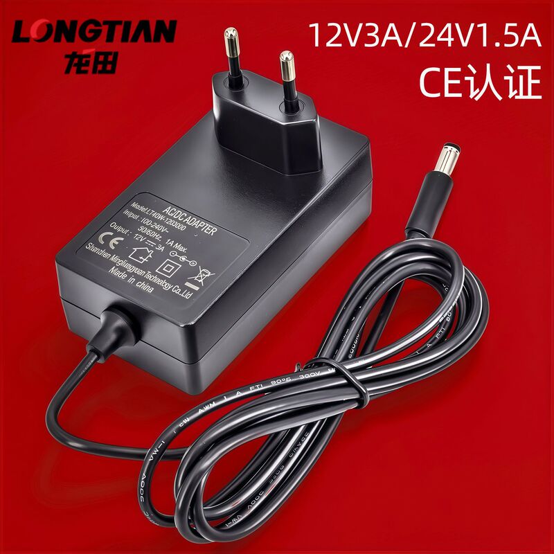 36W European Power Supply 12V3A Eu Ce Certified Hair Removal Instrument Vacuum Cleaner Plug Power Adapter 24V1.5A