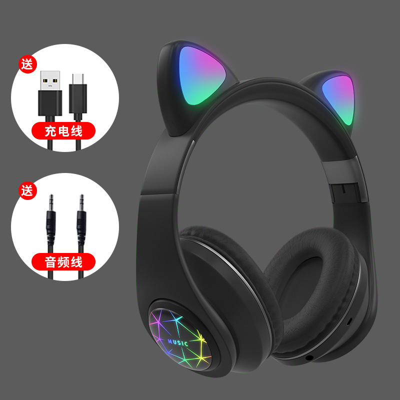Nuevo M2 M7 gato oído auricular Bluetooth auricular luminoso macaron color todo incluido oído auriculares inalámbricos 5,0