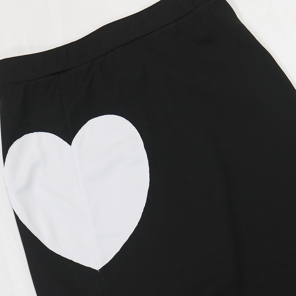 Sling Burning Floral Top Slim Fit High Slit Skirt Solid Color Two Piece Set Women