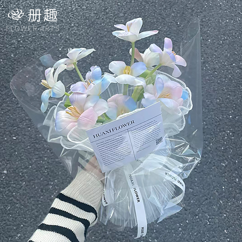 Tarjeta de felicitación de amor simple estilo literario tarjeta inglesa ins flores ramo decoración tarjeta regalo tarjeta universal tarjeta cuadrada Tarjeta blanca