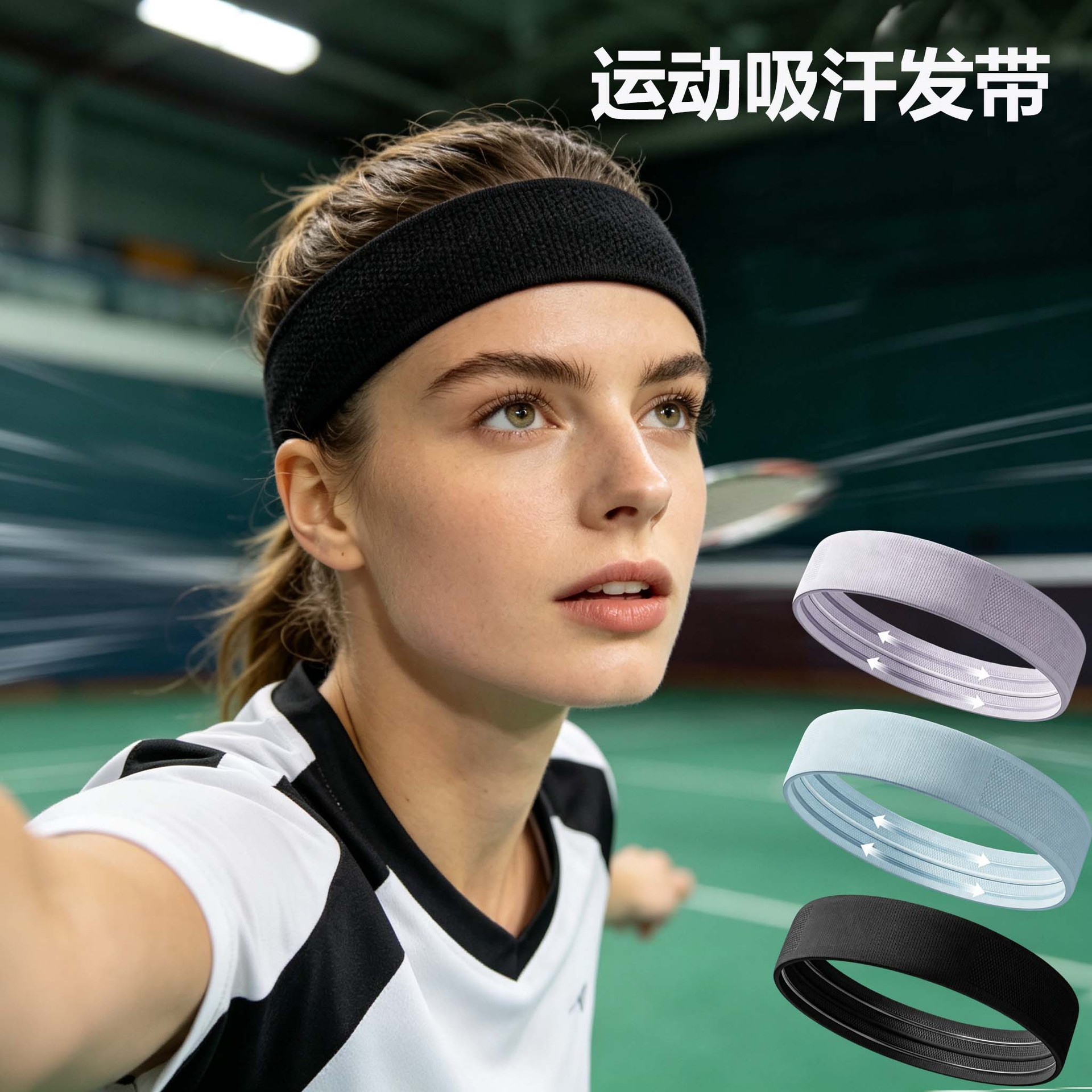 New sports headband for men and women, sweat-absorbing and anti-sweat headscarf for fitness, basketball, running, hair protection, and sweat-wicking headband