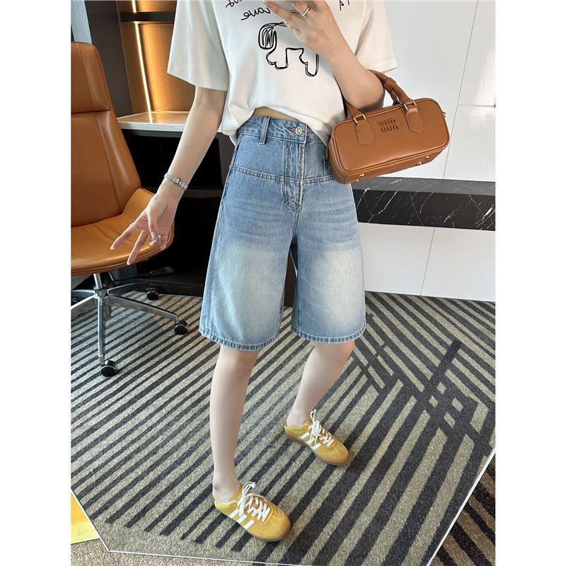 Full Hip-Covering Effect!~ Stylish Pure Cotton Denim Shorts for Women, Summer 2026 New Model, Versatile and Slimming Thin Pants