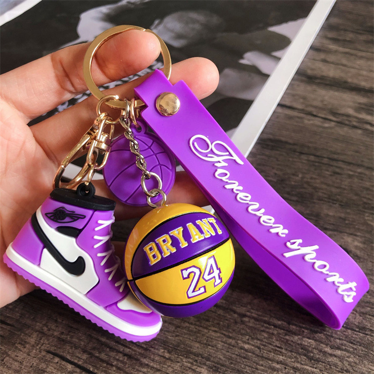Star Basketball Shoes Keychain Kobe Curry James Backpack Pendant Student Gift Souvenir