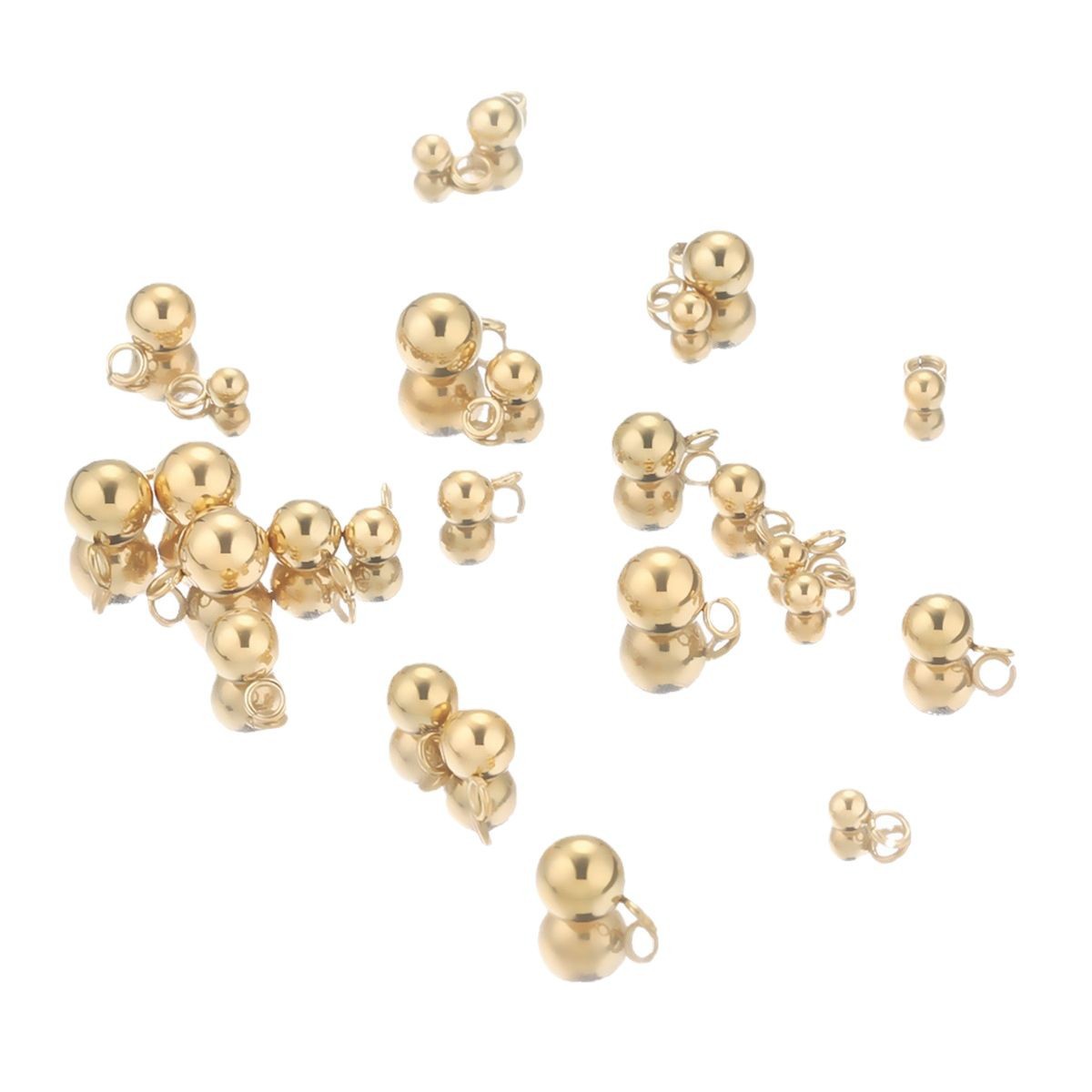 Acero inoxidable colgante de bolas colgante anillo de soldadura Bola de vacío de oro colgante pulsera accesorios de cola colgante Accesorios básicos