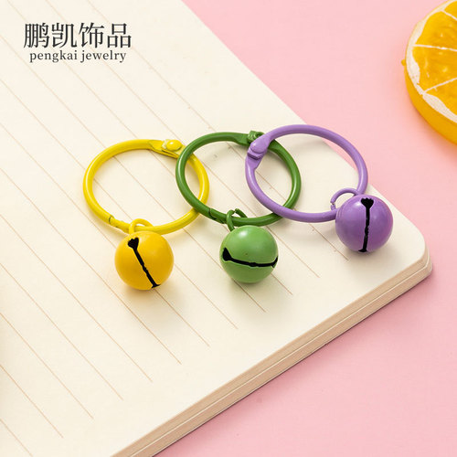 Creative internet celebrity bell keychain colorful resin pendant accessories bag car pendant candy color pendant material