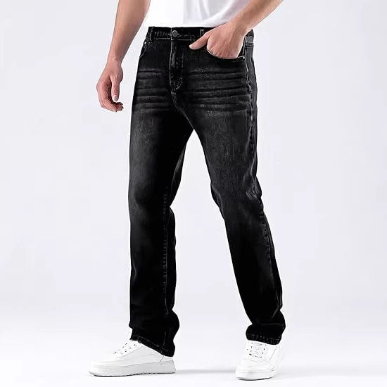 Men's Straight Leg Skinny Stretch Waist Denim Classic Casual Jeans Men's Straight Leg Skinny Stretch Waist Denim Classic Casual Jeans