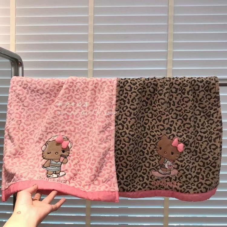 Cute Kitty Towel Leopard Print Thickened Face Wash Coral Face Towel Absorbent Quick-Drying Couple New Home Cute Kitty Towel Leopard Print Thickened Face Wash Coral Face Towel Absorbent Quick-Drying Couple New Home