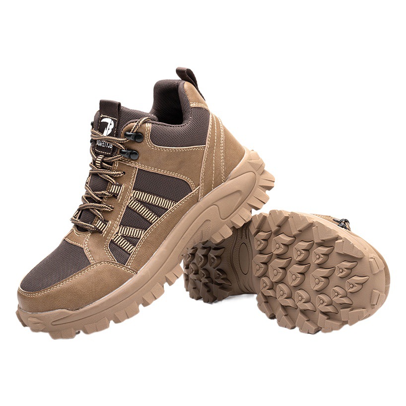 Zapatos de seguridad para hombre, antiaplastamiento, antipinchazos, de caña alta, cómodos, resistentes al desgaste, zapatos de seguridad transfronterizos, calzado de protección laboral.
