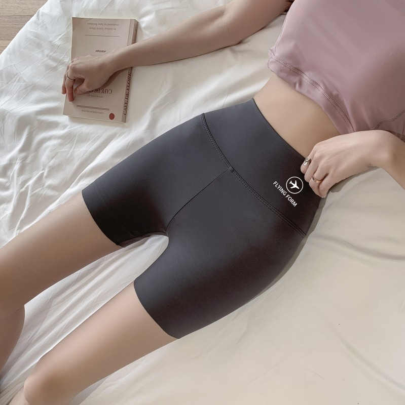 Seamless Leggings Women's Outer Wear Summer Thin High Waist Belly Tight Hip-lifting Yoga Shark Tight Three-point Pants