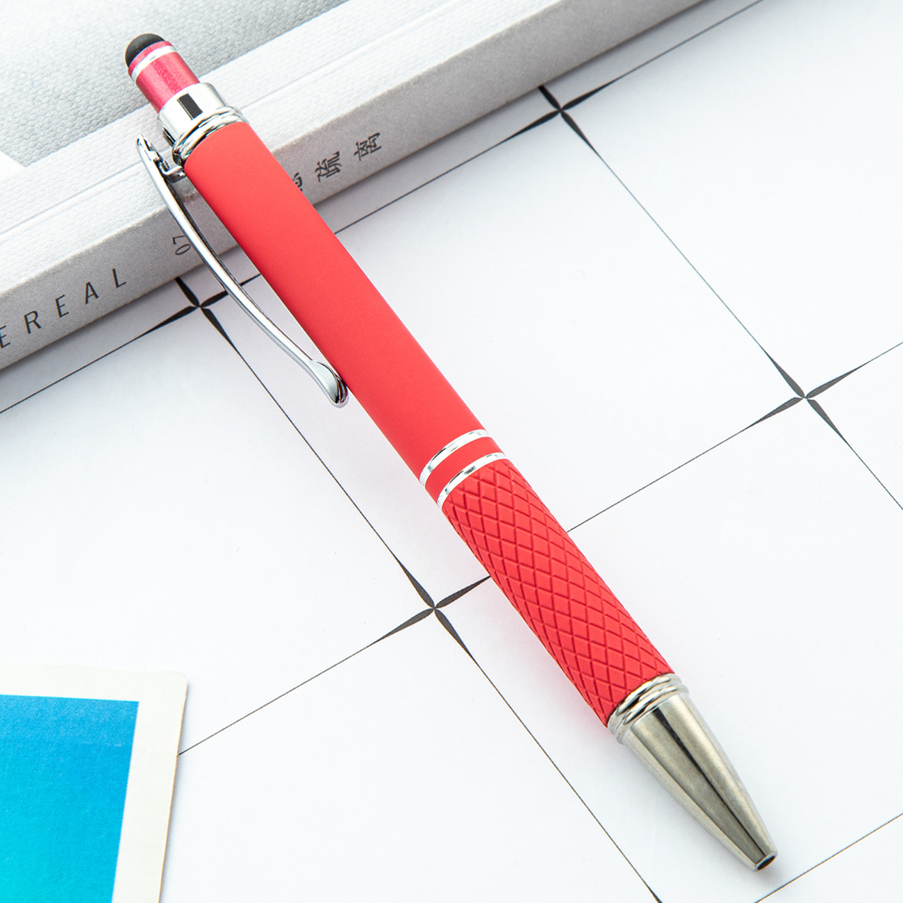 Prensa de aerosol de pegamento bolígrafo logotipo imprimible de metal táctil publicidad regalo pluma negocio empresa promocional bolígrafo