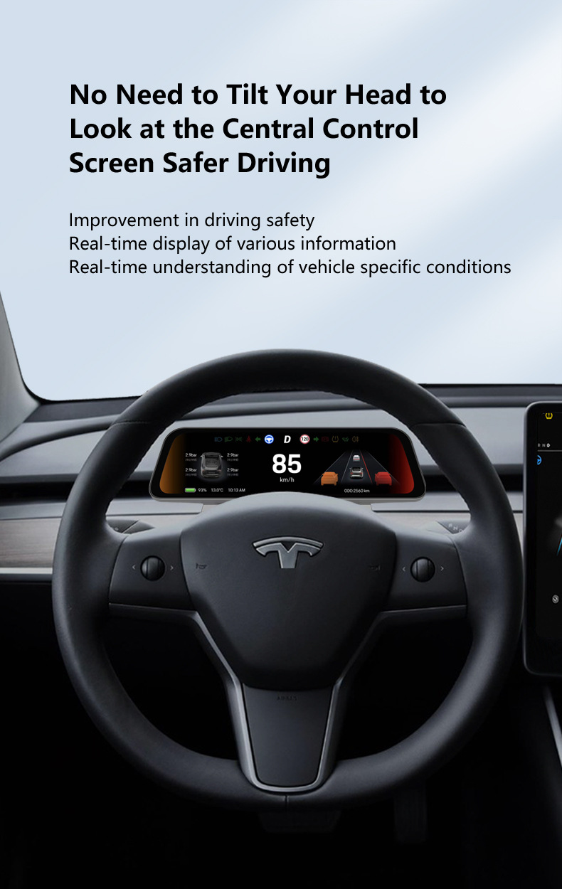 Cross-Border New Products Suitable for Tesla's New Model 3/Y/Wireless Carplay 9.66inch Modified Dashboard