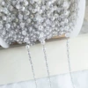 White ab silver color chain