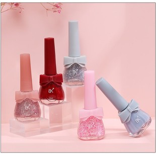 Bk Bowknot Seven-Day Water-Based Nail Polish, Solid Color, No-Bake, Summer Internet Celebrity, Brightening White Macaron, 13ml, Long-Lasting