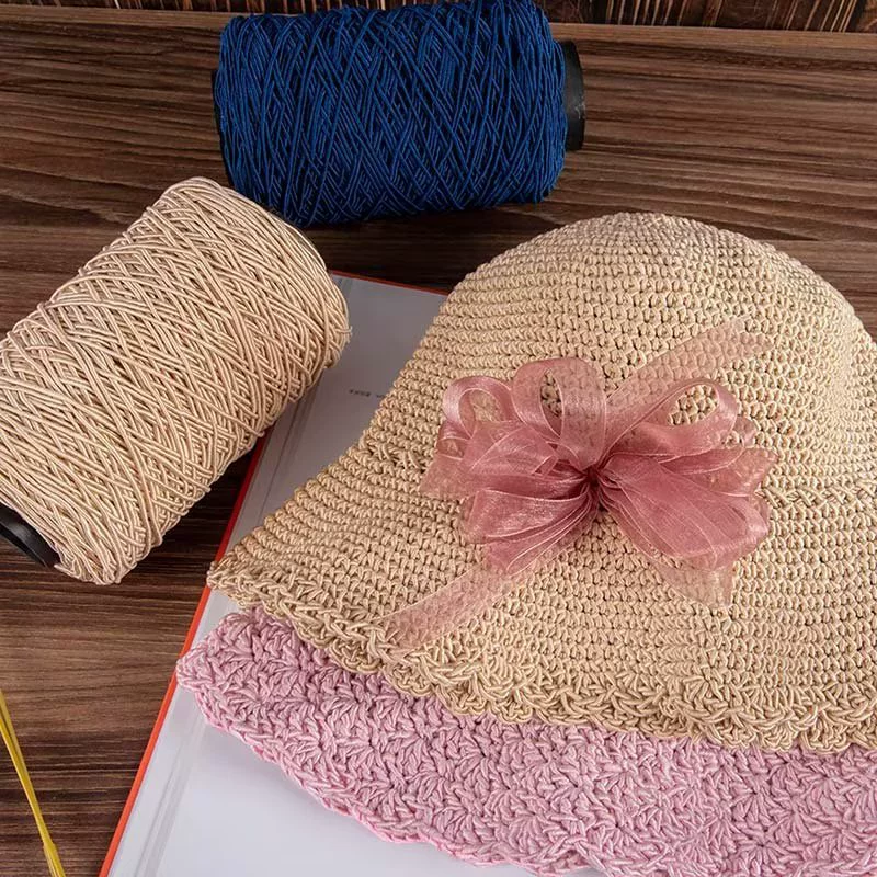 Пряжа «Драконий бород» для летних шляп ручной работы, средней толщины пряжа для вязания крючком сумок и тапочек, набор для вязания.