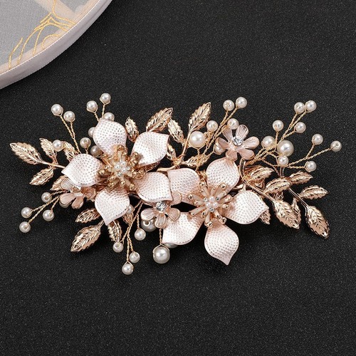Handmade Forest Hair Clip Women's Retro Golden Flower Side Clip Wedding Dress Xiuhe Hair Hair Accessory Clip Wholesale