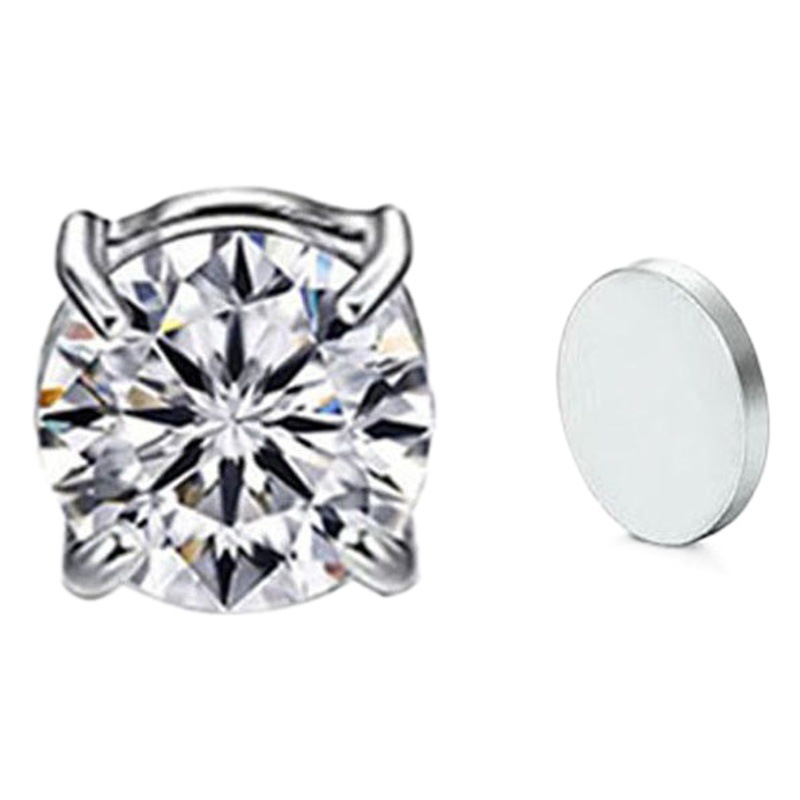 Suministro directo de fábrica no perforado falso oído espárragos simple material de acero inoxidable de moda todo-fósforo americano ZIRCON imán oreja clip