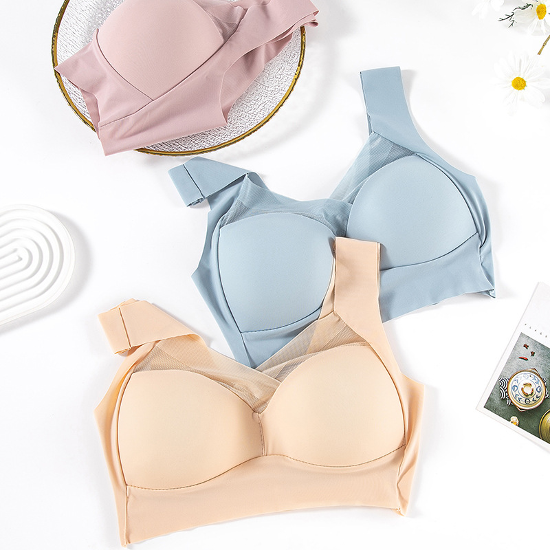 Comercio Exterior transfronterizo versión Europea y estadounidense de sujetadores deportivos sin anillos de acero de talla Europea sujetadores de espalda estadounidenses, chalecos posavasos fijos, sujetadores sin marcas al por mayor