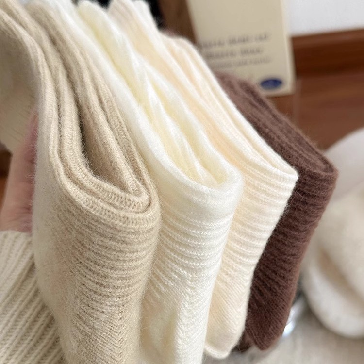 羊毛襪子女秋冬季美拉德中筒襪加厚保暖羊絨長襪冬天勃肯鞋堆堆襪