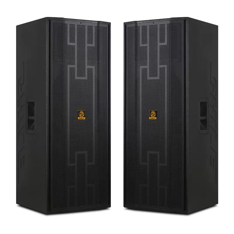 (可装滑轮)狮乐BX-125专业双15英寸舞台音箱大型会议婚庆户外音响