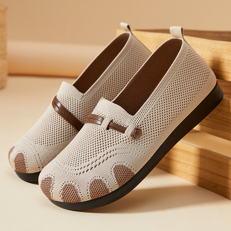 Zapatos verano mujer 2025 nuevos zapatos individuales temu Daifa señoras zapatos casuales ancianos zapatos de madre de suela suave de un pie