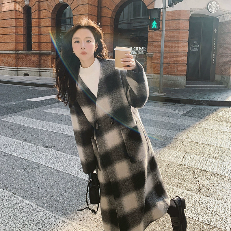 Retro double-sided winter woolen coat