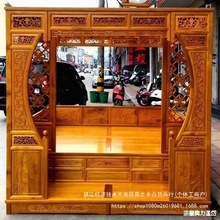 老式仿古典代家具红花梨实木月洞床千工拔踏步床雕花架子床中式床