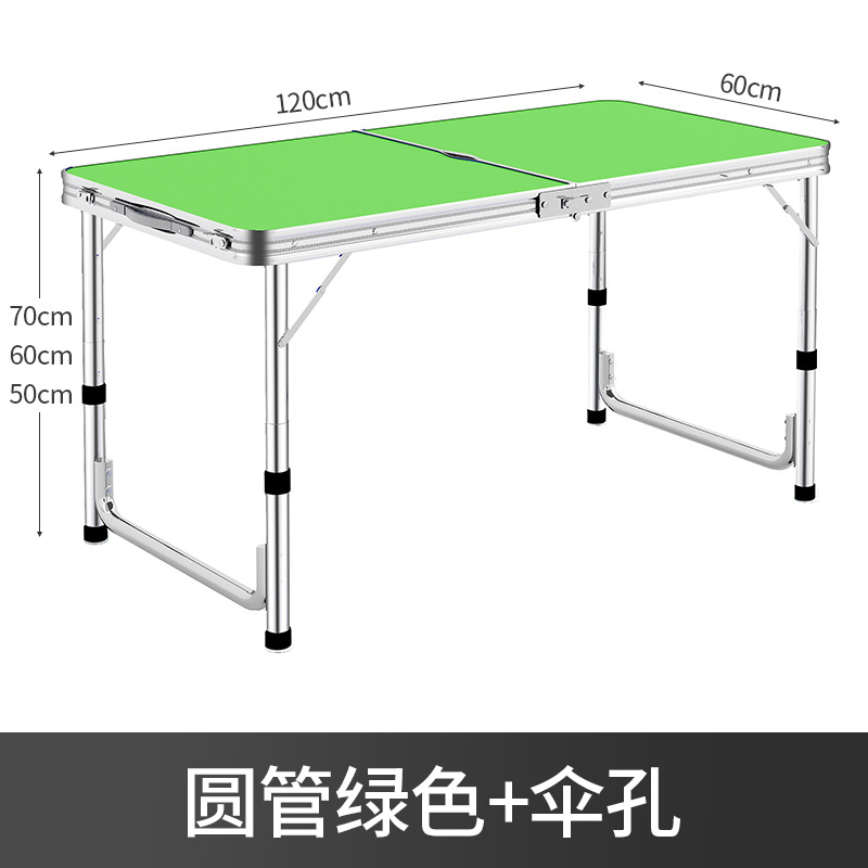 Puesto de mercado nocturno, mesa pequeña plegable rectangular portátil, mesa de comedor para el hogar simple, mesa plegable para exteriores