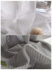 紹興柯橋窗簾窗紗夢幻簾客廳陽台灰色簡約透光不透光人豎百葉紗簾