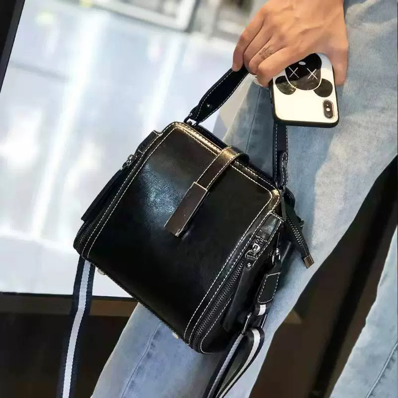 Genuine Leather Bucket Bag For Women, Soft Cowhide Handbag, Vintage Shoulder And Crossbody Bag, Versatile Casual Designer Bag - Thumbnail 4