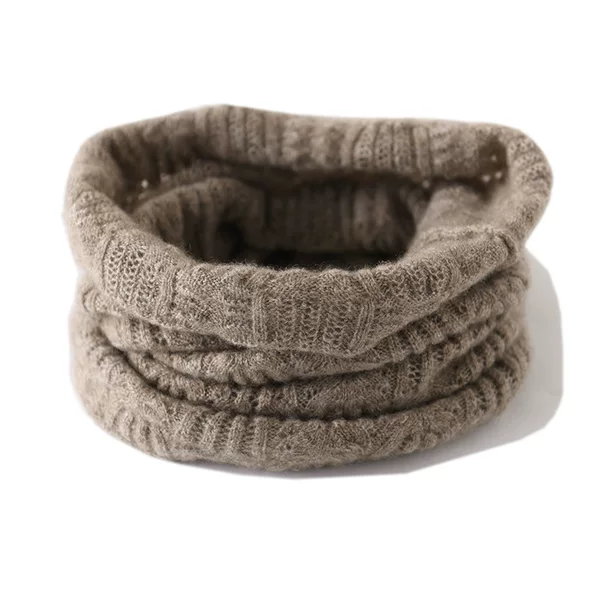 Autumn and Winter Cashmere Knitted Scarf for Women, Chic Cable Neck Scarf, Unisex Cervical Spine Protection Scarf, Versatile