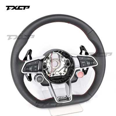 Steering wheel modified R8 genuine leather