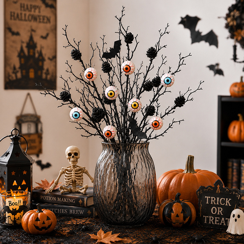 Cross-Border Halloween Decorations DIY Creative Bat Eyeball Cuttings Bouquet Home Party Decoration Props Cross-Border Halloween Decorations DIY Creative Bat Eyeball Cuttings Bouquet Home Party Decoration Props