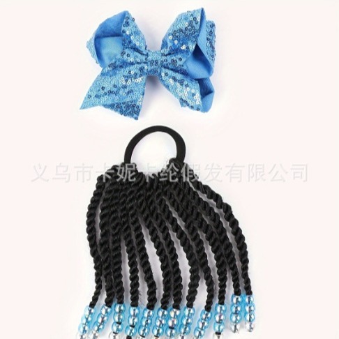 2024 nuevos niños africanos venden cuentas de trenza sucia cola de caballo de 14 pulgadas peluca de pelo NEWLOOK.