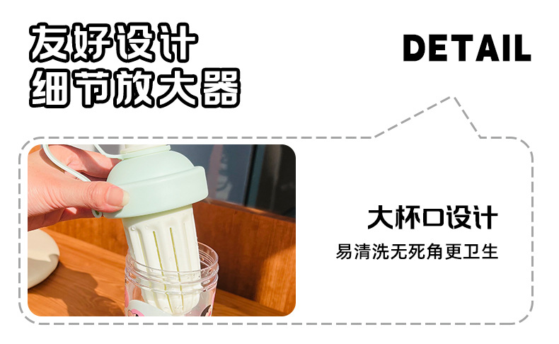 蜡笔小新萌乐吸饮杯tritan水杯硅胶密封圈吸管