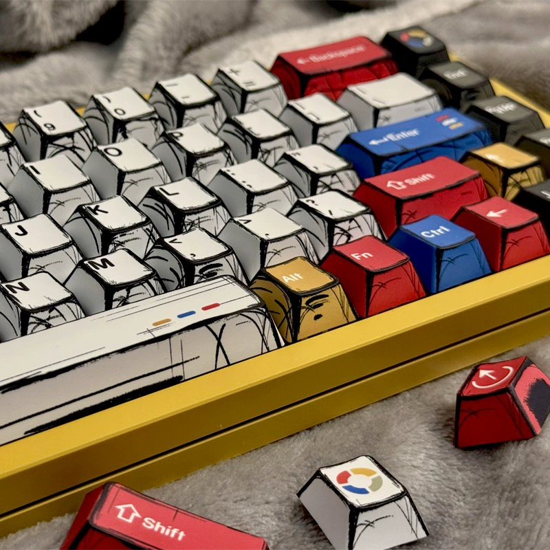 Набор колпачков Manga Wind Pyrite — PBT с магнитным стержнем, совместим с ACE60/Wolf F/Spider/87
