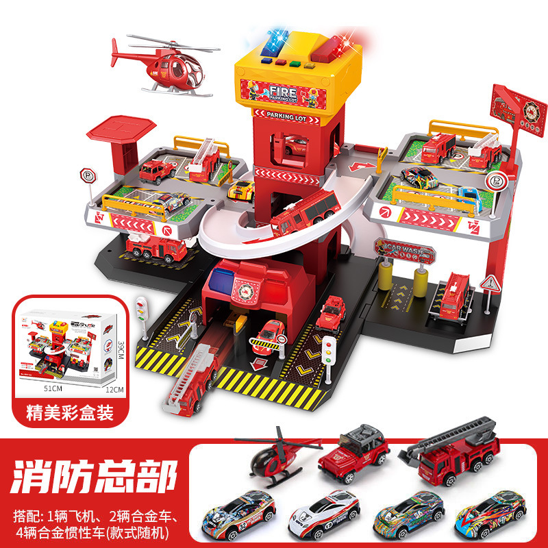 Juego de Pista de Carreras y Estacionamiento 42PCS de Metal para Niños