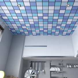 HX天花板自粘墙贴吊顶装饰屋顶贴纸欧式加厚防水厨房卫生间pvc壁