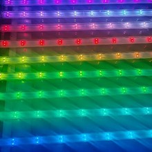 2025新型LED卷帘彩屏全彩户外防水透明格栅屏工程亮化广告传媒屏