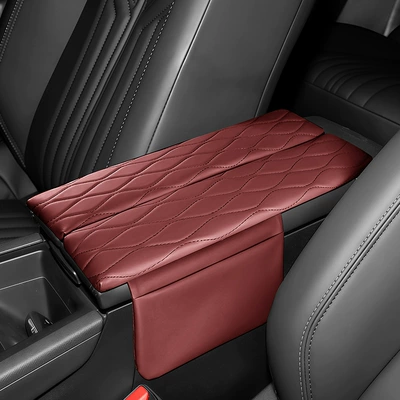 Suitable for Peugeot 408X 508 Armrest box pad - peugeot-408x-508-4008-5008-red