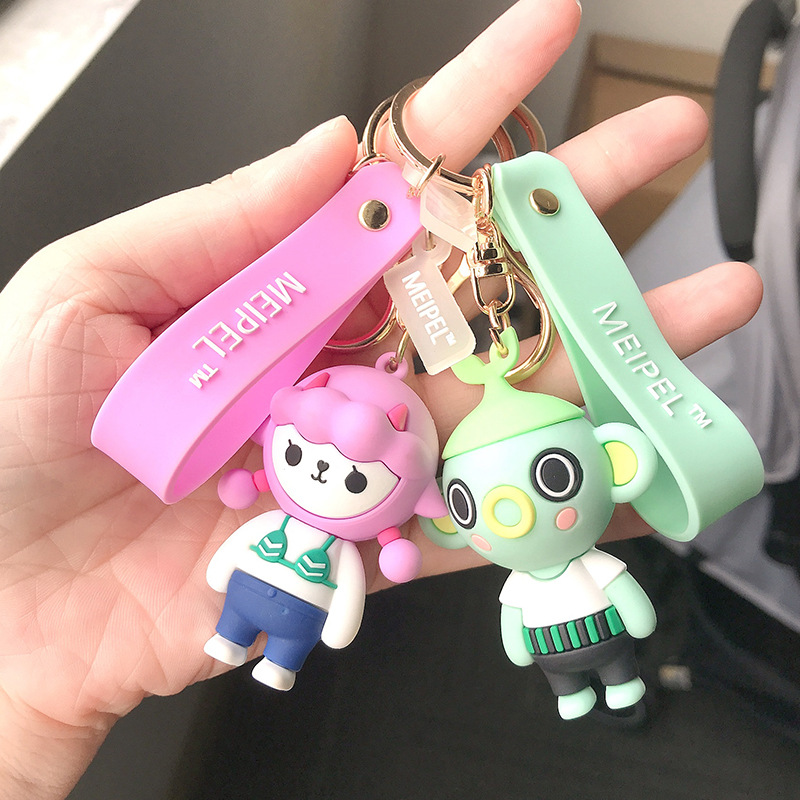 卡通萌宠钥匙扣 创意可爱书包挂饰情侣礼品贼萌团卡通汽车钥匙扣