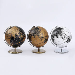 Black Gold Globe English Political Area Primary School Students Special Kidsren's Gift Toys Decorative Ornaments Black Gold Globe