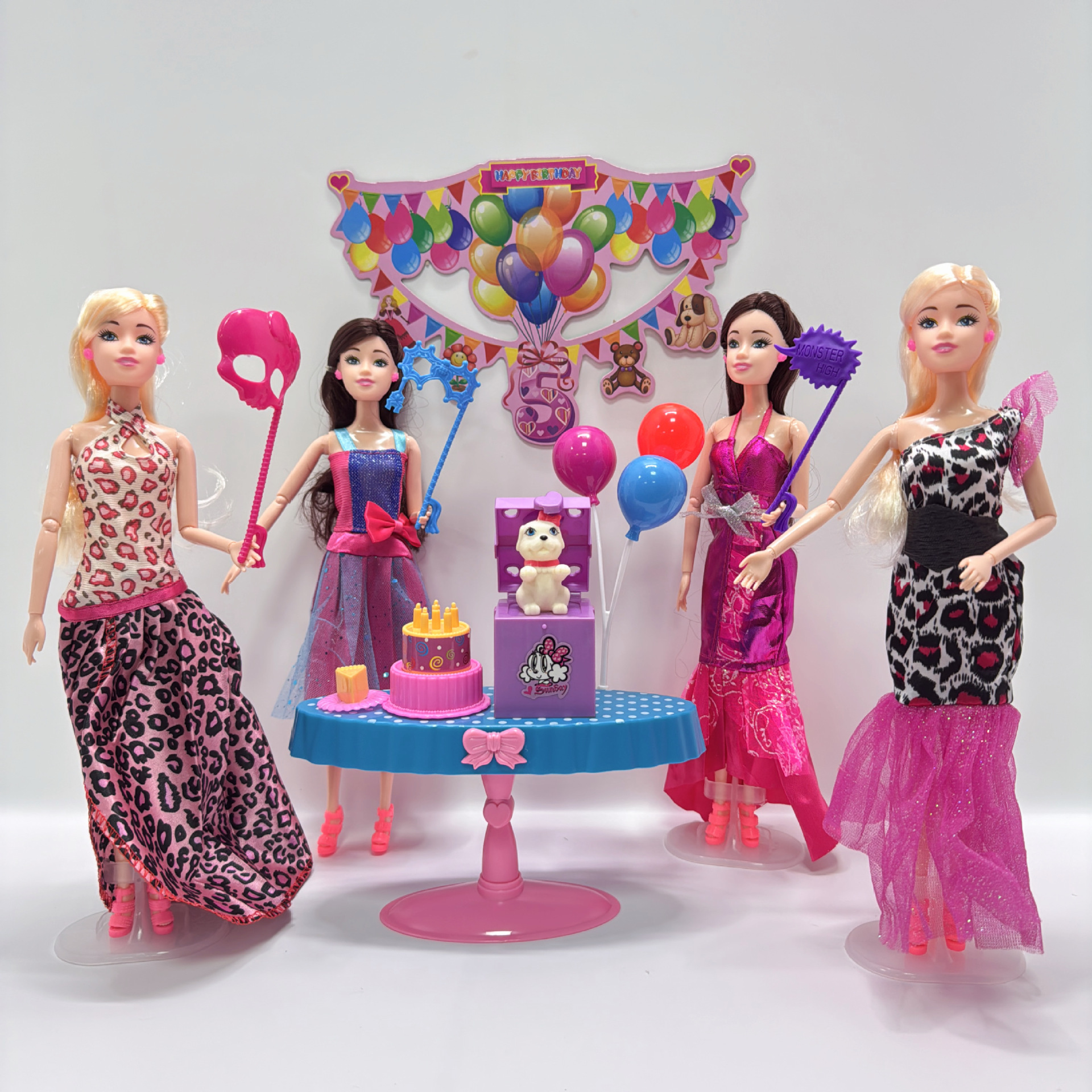 Cross-Border Hot Sale 11inch Barbie Dolls Princess Little Barbie Doll Birthday Set