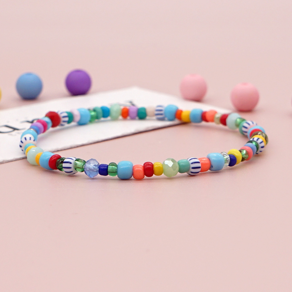 Elastic Color Rice Bead Bohemian Style Bracelet Wholesale Jewelry Nihaojewelry display picture 5