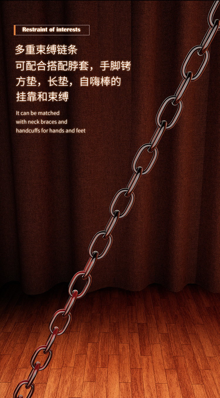 Jiuai Metal Bondage Handcuffs, Black Restraint Cuffs for Couples Training — detail image 14