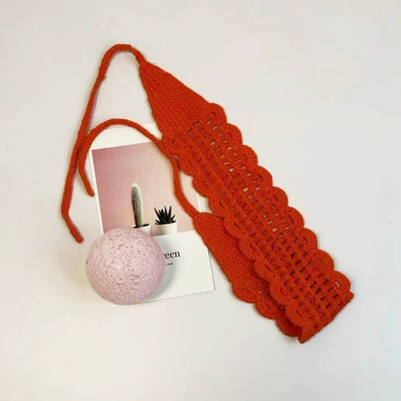 Этническая Crochet повязка на голову, тканое украшение для волос, регулируемая, яркий бохо-стиль